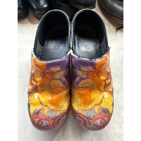 Dansko Fresco XP Floral Clogs Staples Sz 39 Professional Nurse Comfort Shoes - Picture 3 of 10